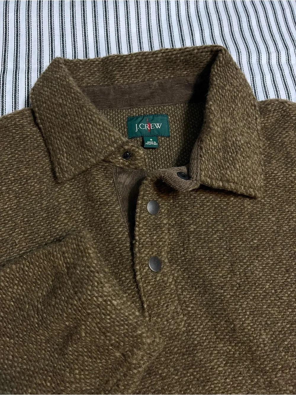 J.Crew Brown Men's Collared Knit Pullover Sweater